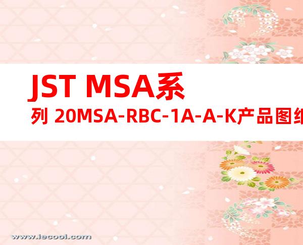 JST MSA系列 20MSA-RBC-1A-A-K产品图纸